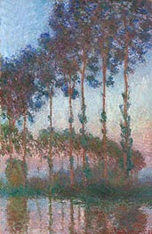 Poplars on the Banks of the River Epte at Dusk, 1891 by Claude Monet | Painting Reproduction