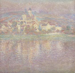 Vetheuil at Sunset, 1901 by Monet | Painting Reproduction