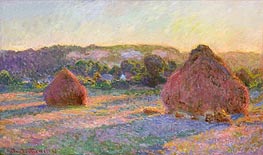Stacks of Wheat (End of Summer), 1891 by Claude Monet | Painting Reproduction