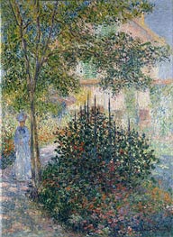 Camille Monet in the Garden at Argenteuil, 1876 von Claude Monet | Gemälde-Reproduktion