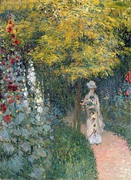 Rose Garden, 1876 von Claude Monet | Gemälde-Reproduktion