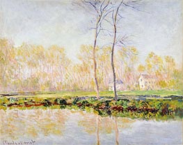 The Banks of the River Epte at Giverny, 1887 by Claude Monet | Painting Reproduction