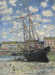 Boot bei Ebbe liegend, 1881 von Claude Monet | Gemälde-Reproduktion