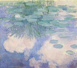 Water Lilies, c.1914/17 von Claude Monet | Gemälde-Reproduktion