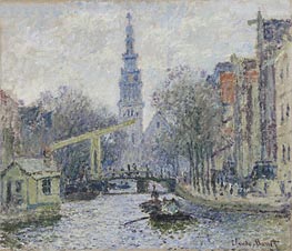 Canal a Amsterdam, 1874 by Claude Monet | Painting Reproduction