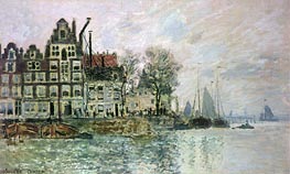 The Port of Amsterdam, c.1873 by Claude Monet | Painting Reproduction