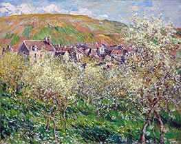Apple Trees in Blossom, 1879 von Claude Monet | Gemälde-Reproduktion