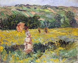 Limetz Meadow, 1887 von Claude Monet | Gemälde-Reproduktion