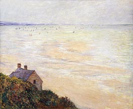 The Hut at Trouville, Low Tide, 1881 by Claude Monet | Painting Reproduction