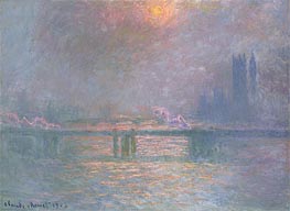 The Thames with Charing Cross Bridge | Claude Monet | Painting Reproduction