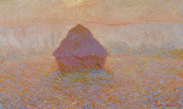 Getreidestapel, Sonne im Nebel, 1891 von Claude Monet | Gemälde-Reproduktion