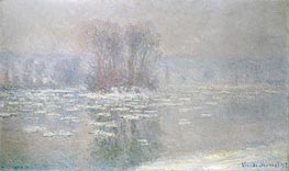 Ice at Bennecourt, 1898 von Claude Monet | Gemälde-Reproduktion