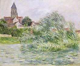 The Church and the Seine at Vetheuil, 1881 by Claude Monet | Painting Reproduction