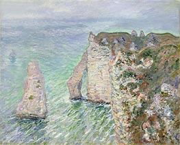 The Needle and the Porte d'Aval, Etretat, 1886 by Claude Monet | Painting Reproduction