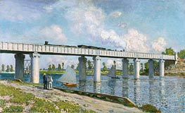 Railway Bridge at Argenteuil | Claude Monet | Painting Reproduction