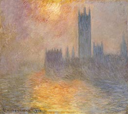 The Houses of Parliament, Sunset | Claude Monet | Gemälde Reproduktion