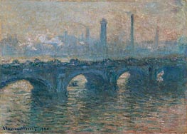 Waterloo-Brücke, graues Wetter | Claude Monet | Gemälde Reproduktion