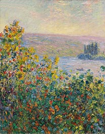 Flower Beds at Vetheuil | Claude Monet | Painting Reproduction