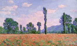 Field of Poppies near Giverny | Monet | Gemälde Reproduktion