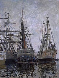Boats in a Harbour | Claude Monet | Painting Reproduction