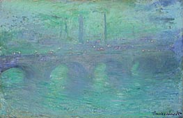 Waterloo Bridge, London at Dusk | Claude Monet | Painting Reproduction