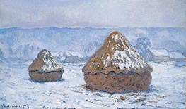Haystacks, Snow Effect | Claude Monet | Painting Reproduction