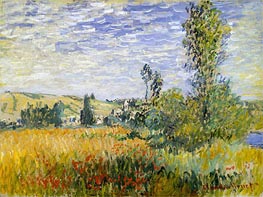 Landscape at Vetheuil | Claude Monet | Gemälde Reproduktion