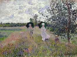 Promenade near Argenteuil | Claude Monet | Gemälde Reproduktion