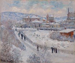 Snow Effect at Argenteuil, 1875 by Claude Monet | Painting Reproduction