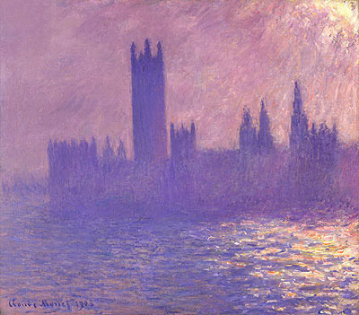 Häuser des Parlaments, Sonnenlichteffekt, 1903 | Monet | Gemälde Reproduktion