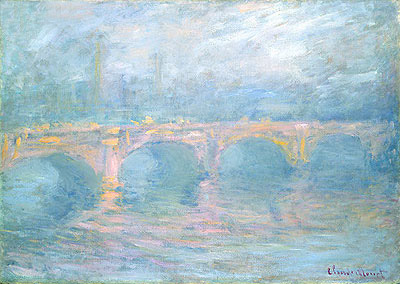 Waterloo-Brücke, London, bei Sonnenuntergang, 1904 | Claude Monet | Gemälde Reproduktion
