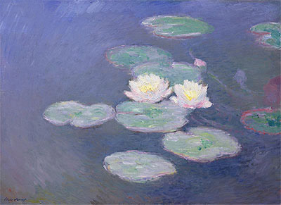 Seerosen, Abendeffekt | Claude Monet | Gemälde Reproduktion