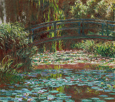 Japanese Bridge at Giverny (Water Lily Pond), 1900 | Claude Monet | Painting Reproduction
