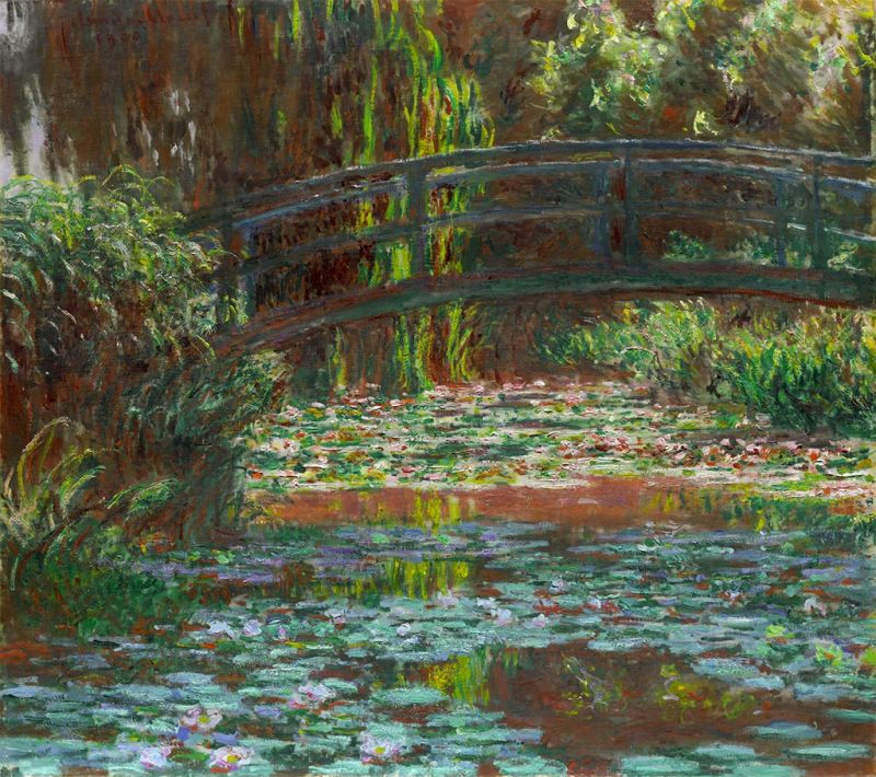 Japanische Brücke in Giverny (Seerosenteich) | Claude Monet | Gemälde Reproduktion