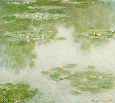 Water Lilies, Water Landscape, 1907 | Claude Monet | Gemälde Reproduktion