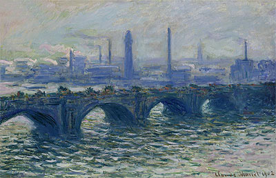 Waterloo Bridge, Nebeliger Morgen | Claude Monet | Gemälde Reproduktion