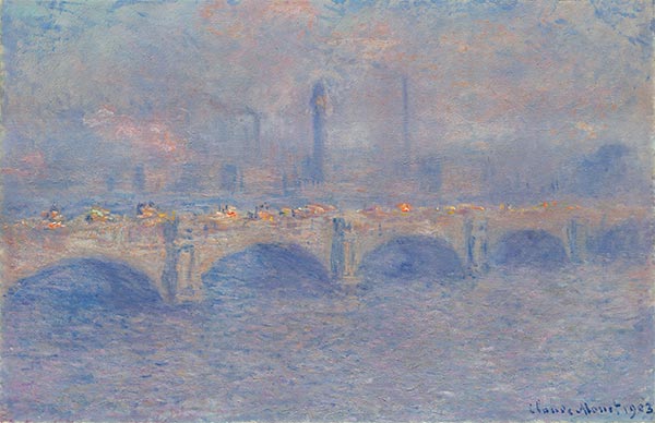 Waterloo Bridge, Sonnenlichteffekt | Claude Monet | Gemälde Reproduktion
