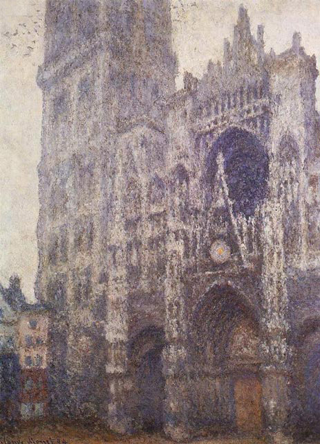 Rouen Cathedral, Tour d'Albane, Grey Weather, 1894 | Monet | Painting Reproduction