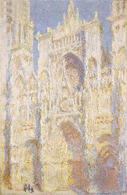 Rouen Cathedral, West Facade, Sunlight | Claude Monet | Painting Reproduction