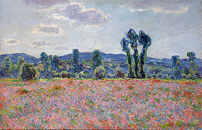 Poppy Field, c.1890 | Monet | Painting Reproduction