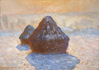 Heuhaufen, Weißfrost-Effekt | Claude Monet | Gemälde Reproduktion