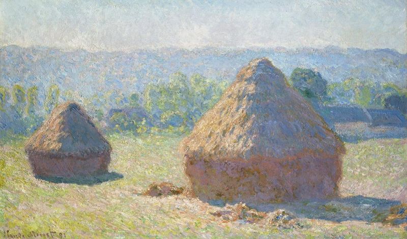 Die Heuhaufen oder Das Ende des Sommers in Giverny | Claude Monet | Gemälde Reproduktion