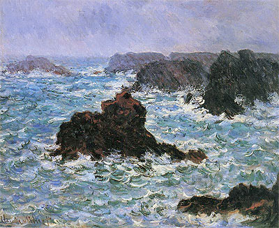 Belle Ile, Rain Effect, 1886 | Claude Monet | Painting Reproduction
