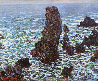 The 'Pyramids' of Port Coton, Belle Ile en Mer | Claude Monet | Painting Reproduction