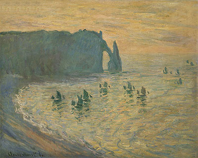 The Rocks, Etretat, 1886 | Monet | Painting Reproduction