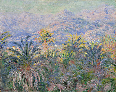Palm Trees at Bordighera, 1884 | Monet | Gemälde Reproduktion