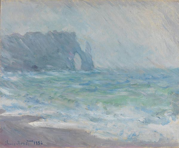 Etretat in the Rain, 1886 | Claude Monet | Gemälde Reproduktion