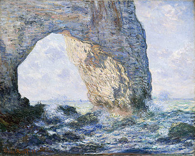 Die Manneporte, Etretat, 1883 von Claude Monet | Gemälde-Reproduktion