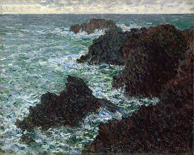 The Rocks at Belle-Ile, the Wild Coast, 1886 | Monet | Painting Reproduction