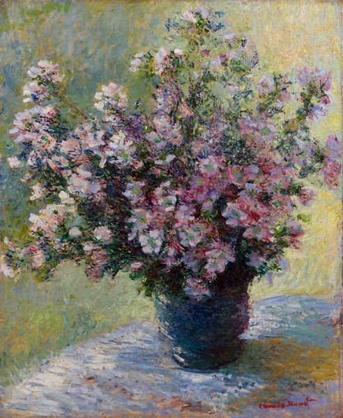 Bouquet of Mallows (Vase of Flowers), c.1881/82 | Claude Monet | Gemälde Reproduktion